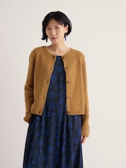 Seasalt Cornwall Yellow Dawson Pick Cardigan Made With Merino - Image 1 of 5