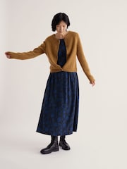 Seasalt Cornwall Yellow Dawson Pick Cardigan Made With Merino - Image 2 of 5