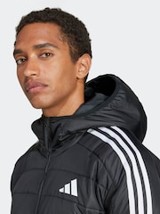 adidas Black Essentials 3-Stripes Insulation Hybrid Jacket - Image 2 of 2