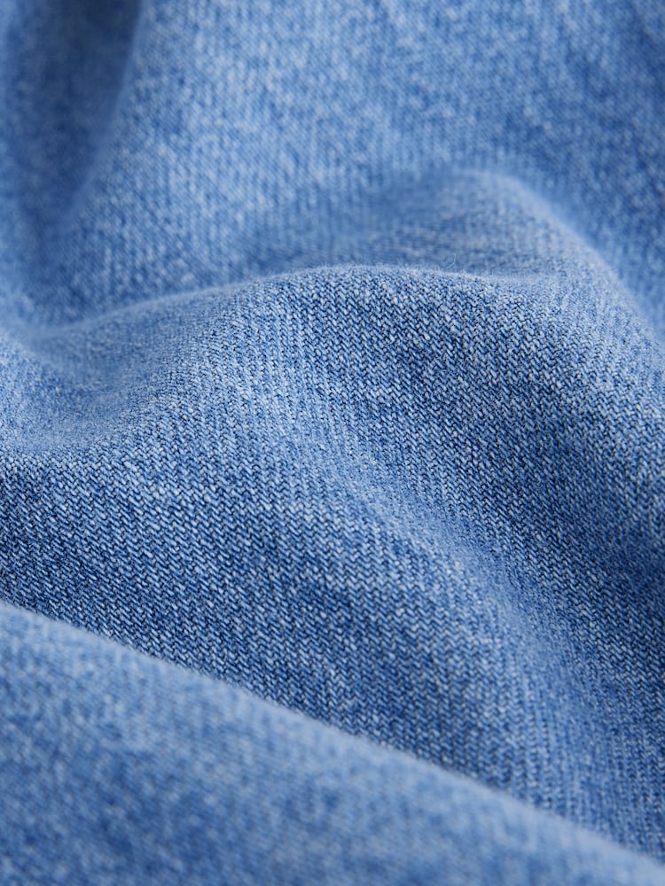 Mid Blue Oversize Denim 100% Cotton Shirt - Image 8 of 8