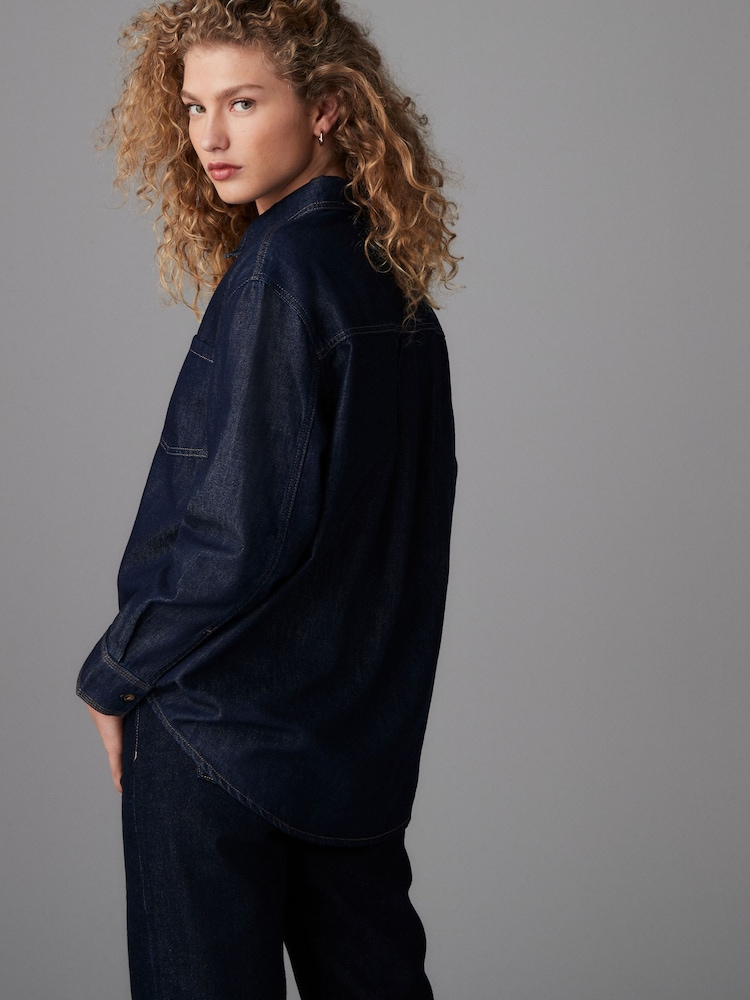 Rinse Relaxed Denim Shirt - Image 3 of 4