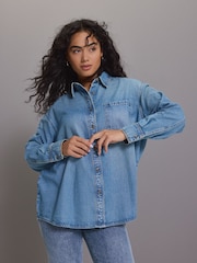 Blue Relaxed Denim Shirt - Image 1 of 1