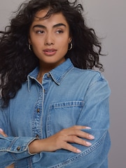 Blue Relaxed Denim Shirt - Image 2 of 7