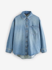 Blue Relaxed Denim Shirt - Image 5 of 7