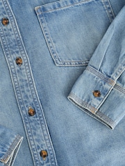 Blue Relaxed Denim Shirt - Image 7 of 7