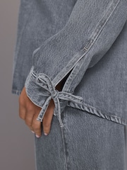 Grey Relaxed Easy Denim Shirt - Image 5 of 9