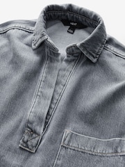 Grey Relaxed Easy Denim Shirt - Image 7 of 9