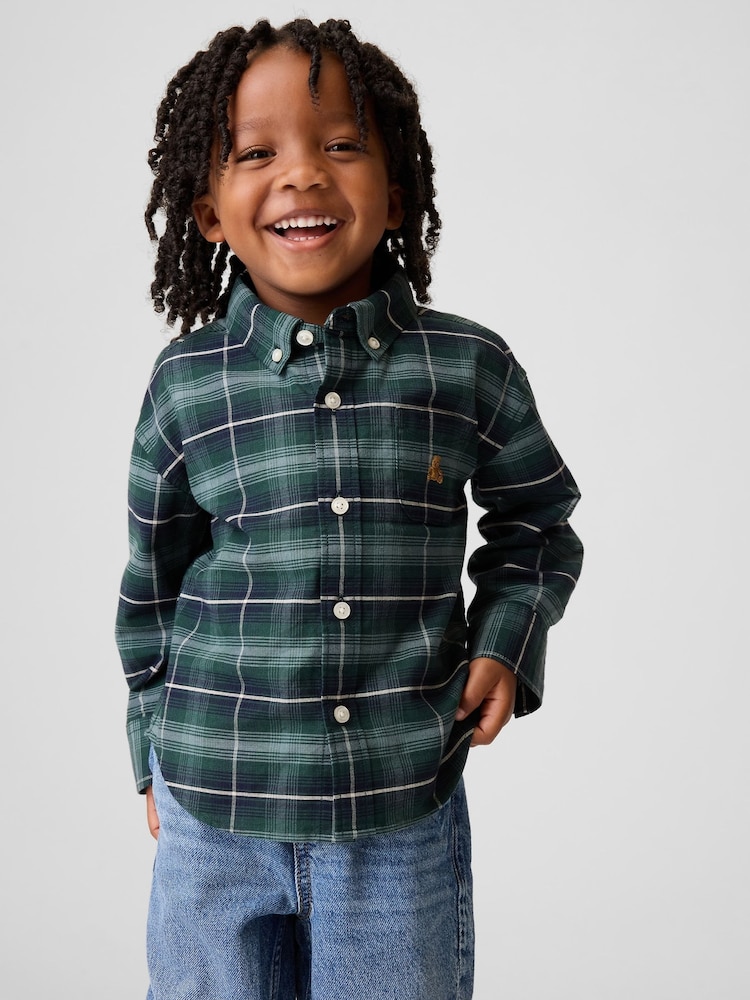 Gap Green Baby and Toddler Print Oxford Big Shirt (6mths-5yrs) - Image 1 of 3 Gap Green Baby and Toddler Print Oxford Big Shirt (6mths-5yrs) - Image 1 of 3