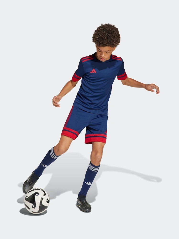 adidas Navy/Red Squadra 25 Kids Shorts - Image 1 of 6 adidas Navy/Red Squadra 25 Kids Shorts - Image 1 of 6
