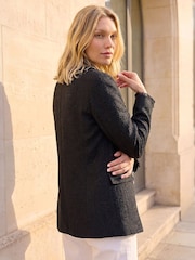 Roman Black Fray Mid Boucle Jacket - Image 3 of 4