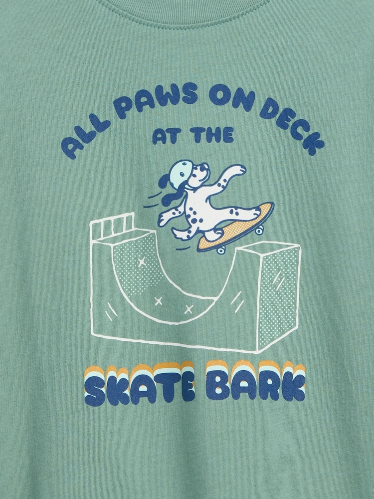 Gap Green Skater Dog Graphic Long Sleeve T-Shirt (6mths-5yrs) - Image 3 of 3