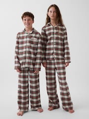 Gap Cream/Red Check Flannel Pyjamas Set (6-13yrs) - Image 3 of 4