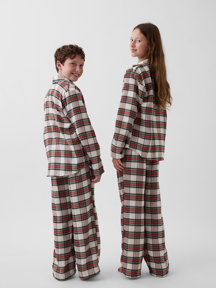 Gap Cream/Red Check Flannel Pyjamas Set (6-13yrs) - Image 4 of 4 Gap Cream/Red Check Flannel Pyjamas Set (6-13yrs) - Image 4 of 4