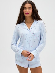 Boux Avenue Blue Moon & Stars Short Pyjamas Set - Image 3 of 7