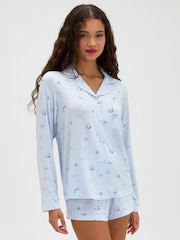 Boux Avenue Blue Moon & Stars Short Pyjamas Set - Image 4 of 7