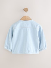 Blue 100% Cotton Stripe Zip Through Jacket (3mths-7yrs) - Image 6 of 9