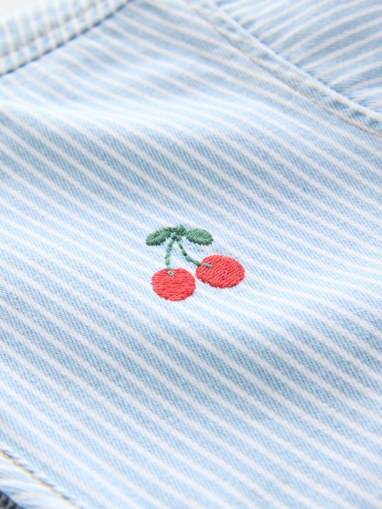 Blue 100% Cotton Stripe Zip Through Jacket (3mths-7yrs) - Image 7 of 9