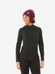 أسود - رداء علوي للتزلج بطبقة أساسية حرارية للنساء من Decathlon - صورة 1 من 7
