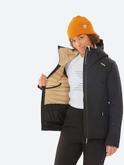 Черный - Женская теплая лыжная куртка Decathlon 500 - Изображение 3 из 9