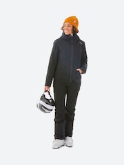 Черный - Женская теплая лыжная куртка Decathlon 500 - Изображение 5 из 9