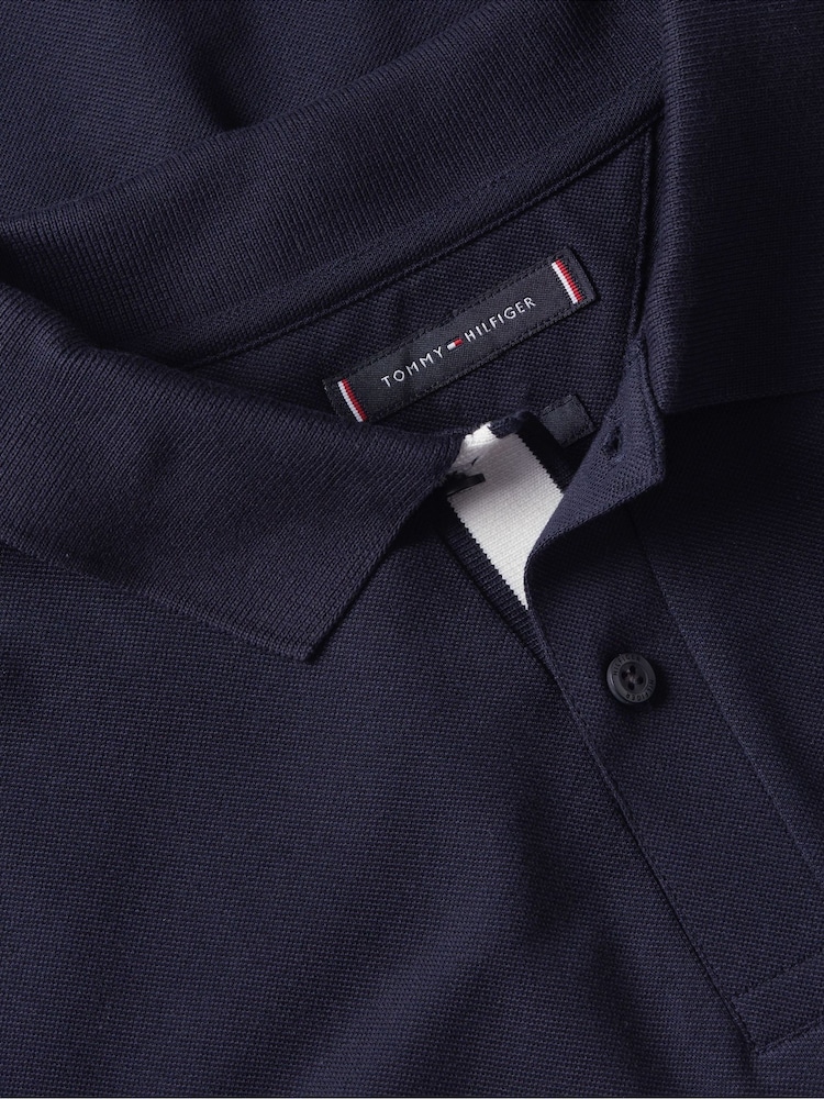 Tommy Hilfiger Blue Regular Fit Flag Polo Shirt - Image 7 of 7