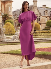 Vestido midi con detalle debajo del pecho y mangas con vuelo de Lipsy - Imagen 1 de 8