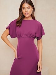 Vestido midi con detalle debajo del pecho y mangas con vuelo de Lipsy - Imagen 8 de 8