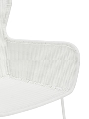 Barker and Stonehouse White Marbella Woven Garden Dining Chair - Image 5 of 7