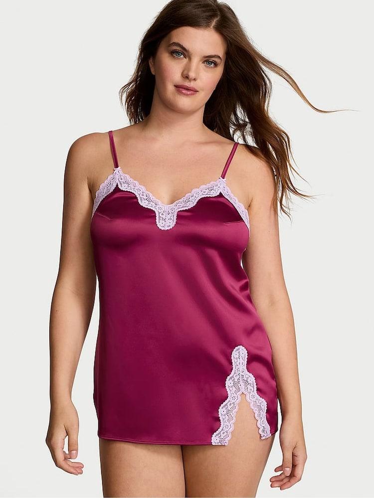 Campari rood - Victoria's Secret - Kanten slipdress - Image 1 of 3