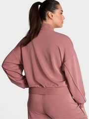 Victoria's Secret Vintage Rose Pink Featherweight Knit Full Zip Jacket - Image 2 of 4