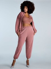 Victoria's Secret Vintage Rose Pink Featherweight Knit Full Zip Jacket - Image 4 of 4