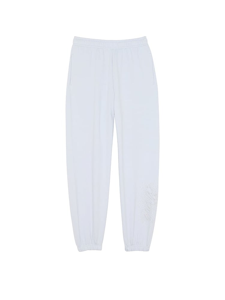 Victoria's Secret PINK Hydrangea Blue Cuffed Diamante Fleece Joggers - Image 4 of 4