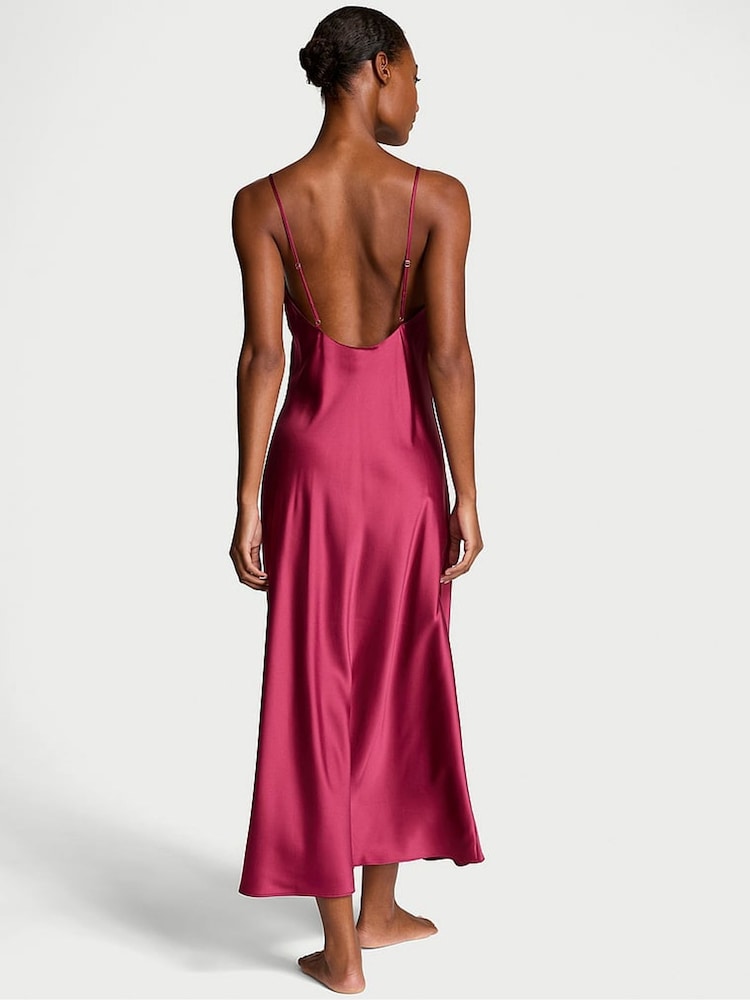 Victoria's Secret Campari Red Satin Maxi Slip - Image 2 of 3
