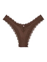 Victoria's Secret Ganache Nude Lace Trim Brazilian Knickers - Image 3 of 3