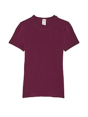Victoria's Secret PINK Purple Rose Cotton T-Shirt - Image 3 of 3