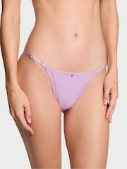 Victoria's Secret Silky Lilac Purple Lace Trim Bikini Knickers - Image 1 of 4