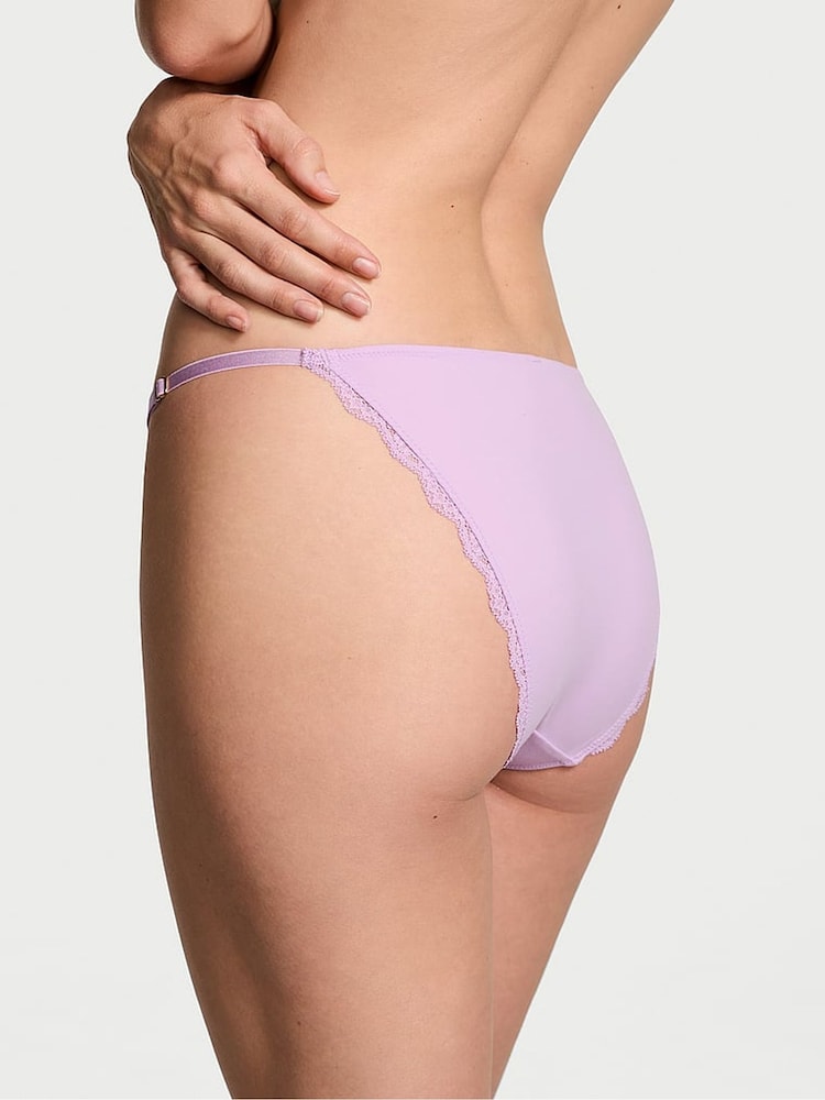 Victoria's Secret Silky Lilac Purple Lace Trim Bikini Knickers - Image 2 of 4