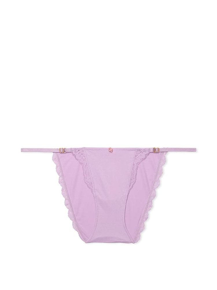 Victoria's Secret Silky Lilac Purple Lace Trim Bikini Knickers - Image 4 of 4
