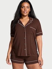 Victoria's Secret Ganache Brown Modal Short Pyjama Set - Image 1 of 3