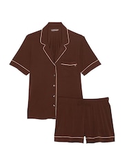 Victoria's Secret Ganache Brown Modal Short Pyjama Set - Image 3 of 3
