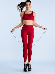 Victoria's Secret Red Lacquer Back Close Featherweight Max High Support Sports Bra - Image 4 of 5