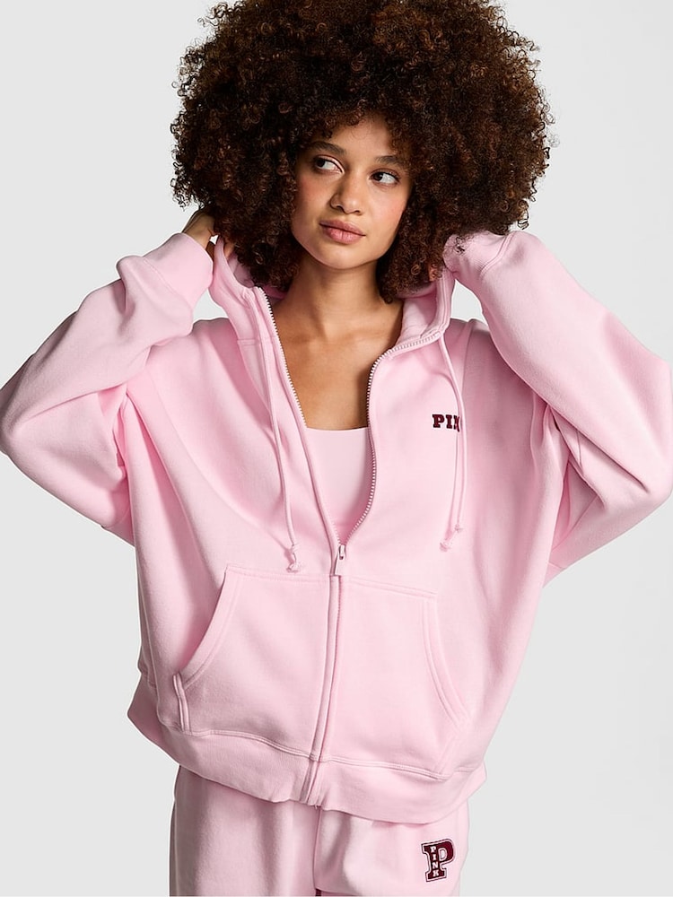 Victoria's Secret PINK Pink Tulip Zip Up Hoodie - Image 1 of 3