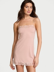Victoria's Secret Pink Zinc Modal Straight Neck Slip Dress - Image 1 of 4