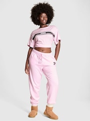 Victoria's Secret PINK Pink Tulip Cuffed Fleece Joggers - Image 1 of 3
