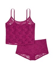 Victoria's Secret PINK Thriller Purple Lace Tank Top & Knicker Pyjama Set - Image 3 of 3
