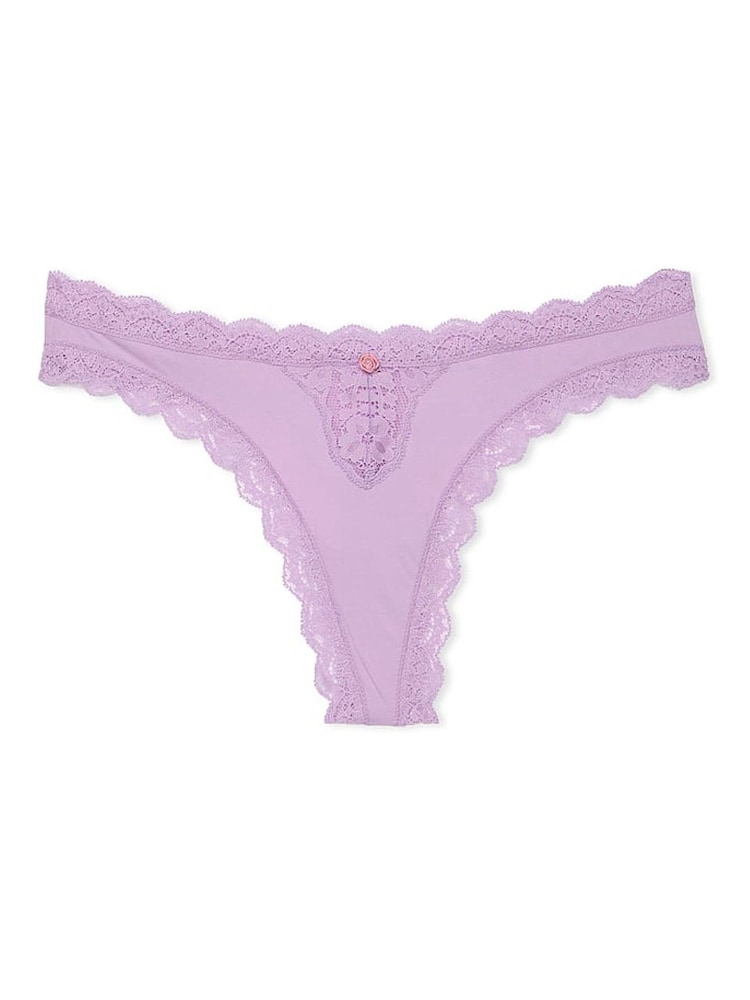 Zijdeachtig lila paarse kantafwerking - Victoria's Secret slipjes - Image 3 of 3
