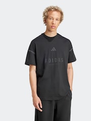 adidas Black SZN 100% Cotton Graphic T-Shirt - Image 2 of 7