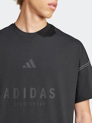 adidas Black SZN 100% Cotton Graphic T-Shirt - Image 5 of 7