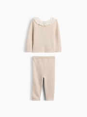 Gap Cream Eyelet Ruffle Collar Jumper Set (0-24mths) - Image 2 of 3