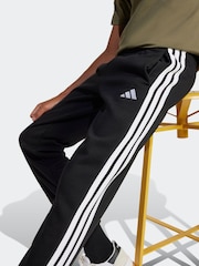 Preto - Calças de corrida de lã adidas 3 Stripe - Imagem 4 de 6